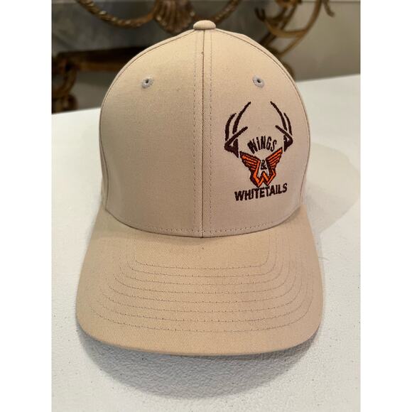 Wings & Whitetails FlexFit Hunting Khaki Deer Hat Size S/M - Picture 1 of 5